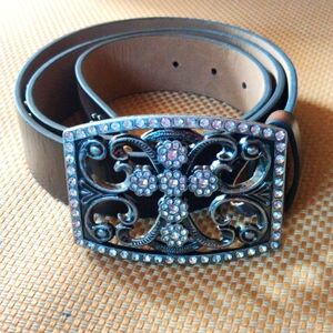 Guess Leather Large Western Belts